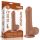 7'' Sliding Skin Dual Layer Dong Brown - Élethű dildó 18,3 cm, barna