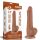 7.5'' Sliding Skin Dual Layer Dong Brown II - Élethű didldó 19,5 cm