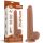 9'' Sliding Skin Dual Layer Dong - Élethű barna dildó 22 cm