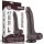 8.5'' Sliding Skin Dual Layer Dong Black II - Élethű dildó 22 cm