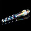 Twilight Gleam Glass Dildo- Rising Ripples - Üveg dildó 19 cm