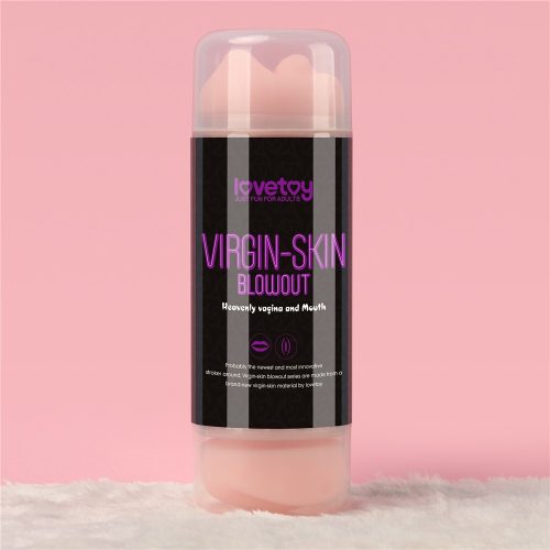 Virgin-skin Blowout Double Side Stroker - Élethű vagina és száj