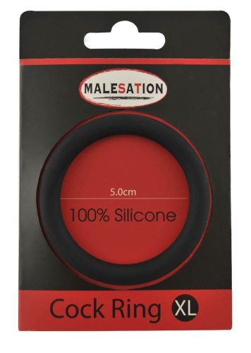 Malesation Silicone Cock Ring Black XL - Péniszgyűrű
