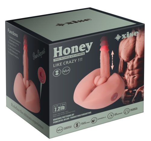 Honey Ass Masturbator and Dildo Thrusting