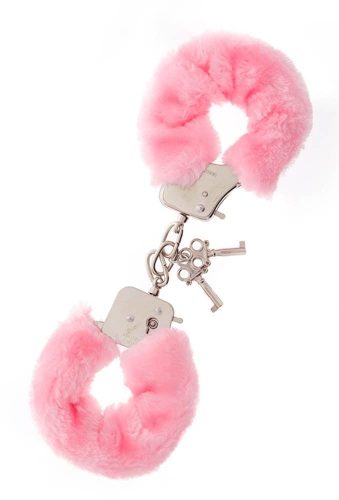 Metal Handcuff With Plush Pink - Bilincs