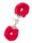 Metal Handcuff With Plush Red - Bilincs