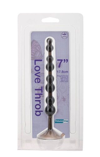 Love Throb 7 inch Black - Anál golyósor