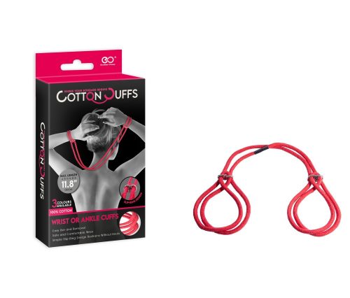 COTTON CUFFS RED - Bilincs