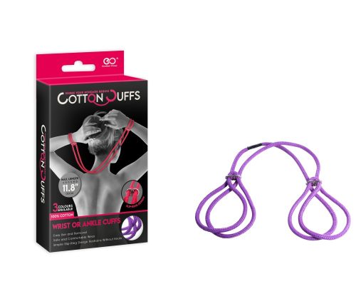 COTTON CUFFS PURPLE - Bilincs