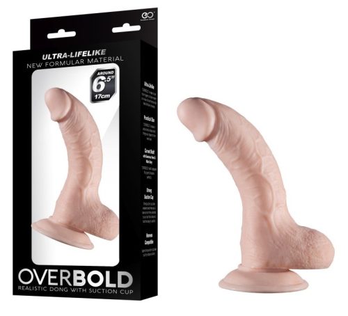 OVERBOLD 6.5" DONG - Élethű dildó 17 cm