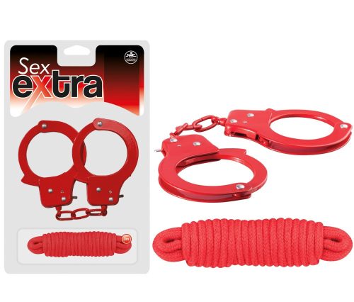 SEX EXTRA - METAL CUFFS & LOVE ROPE  - Bilincs