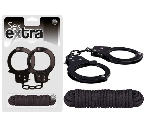 SEX EXTRA - METAL CUFFS & LOVE ROPE  - Bilincs
