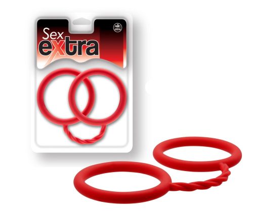 SEX EXTRA - SILICONE CUFFS RED - Bilincs