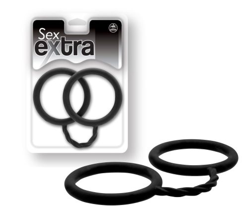 SEX EXTRA - SILICONE CUFFS BLACK - Bilincs