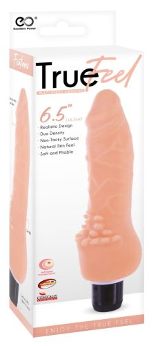 TRUE FEEL TPR VIBRATOR 6.5" III - Élethű vibrátor 16,5 cm
