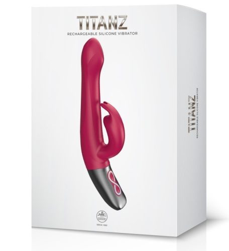 TITANZ 8.5" SILICONE RECHARGEABLE VIBRATOR IN - G-pont vibrátor 21,5 cm