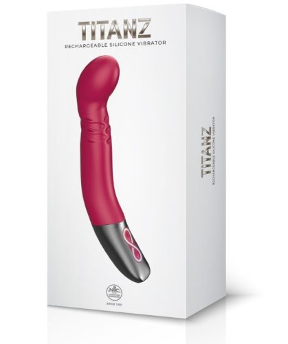 TITANZ 8" SILICONE RECHARGEABLE VIBRATOR IN - G-pont vibrátor 20,3 cm