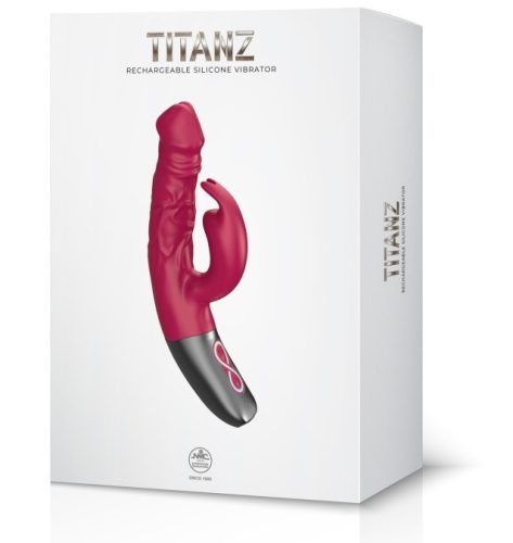 TITANZ 7" SILICONE RECHARGEABLE VIBRATOR - Klitoriszkaros,  G-pont vibrátor 17,7 cm