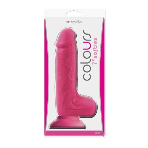 Colours Softies 7 inch Dildo Pink - Élethű szilikon dildó 20,3 cm