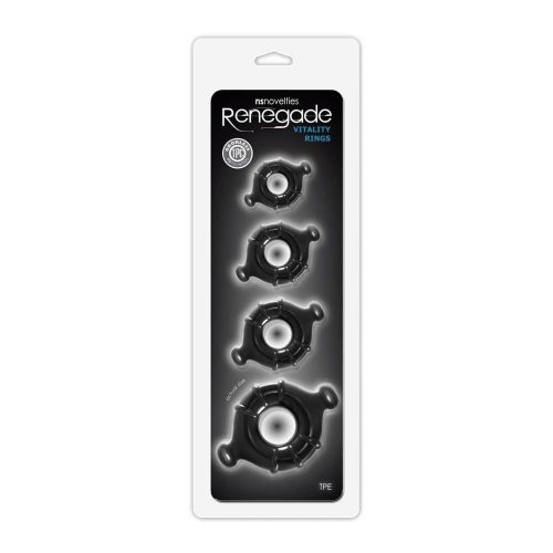 Renegade Vitality Rings Black - Vibrációs péniszgyűrű