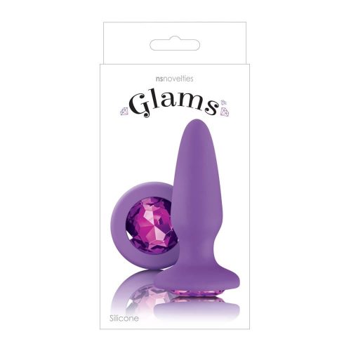 Glams Purple Gem - anál plug 10,5 cm