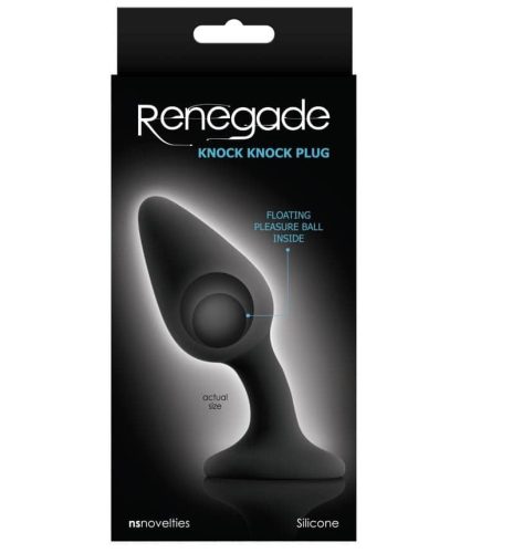 Renegade Knock Knock Plug Black - Anál plug 12 cm