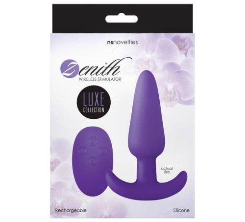 Luxe Zenith Wireless Plug Purple - Vibrációs anál plug 10 cm