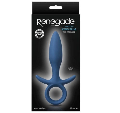 Renegade - King - Small - Blue - Vibrációs Anál plug 14,5 cm