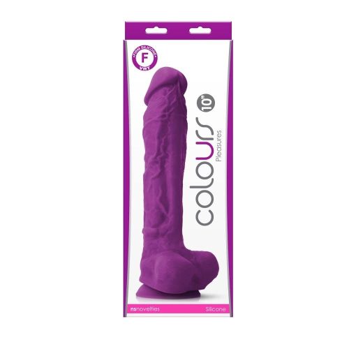Colours - Pleasures - 10" Dildo - Purple - Élethá dildó 25,4 cm