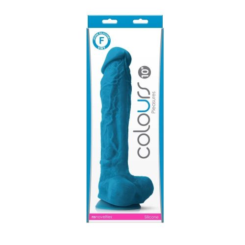 Colours - Pleasures - 10" Dildo - Blue - Szilikon élethű dildó 25,4 cm