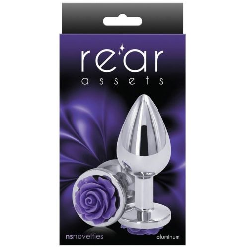 Rear Assets - Rose - Medium - Purple - Anál plug 8,8 cm