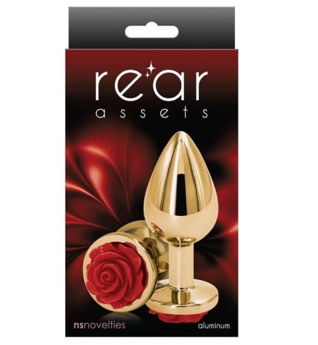 Rear Assets - Rose - Medium - Red - Anál plug 8,8 cm