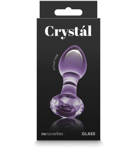 Crystal - Gem - Purple - Üveg anál plug 8,9 cm