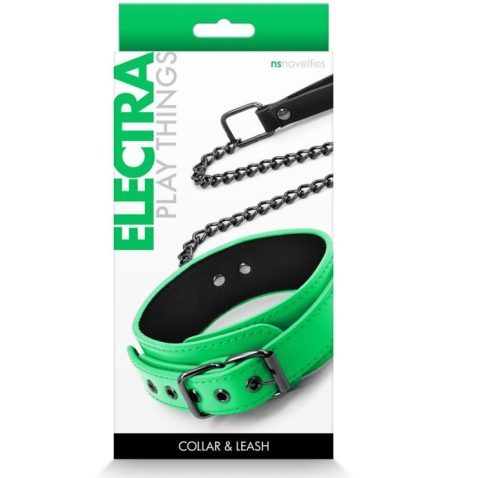 Electra - Collar & Leash - Green - Nyakörv és póráz
