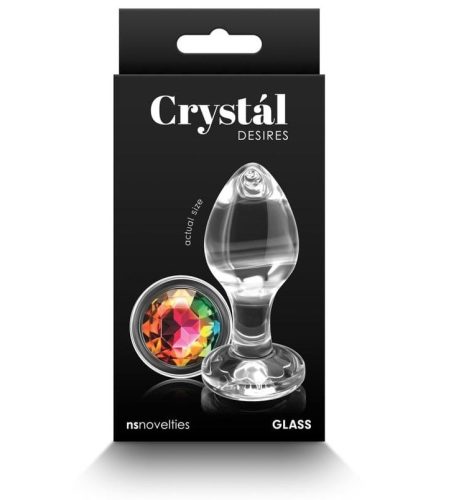 Crystal - Desires - Rainbow Gem - Medium - anál plug 8,4 cm