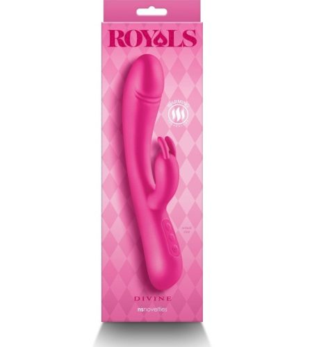 Royals - Divine - Metallic Pink - Klitoriszkaros, G-pont vibrátor 22,2 cm