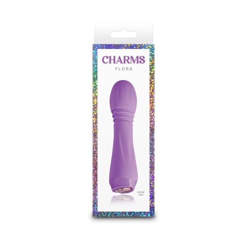 Charms - Flora - Violet - SZilikon rúdvibrátor 13,4 cm