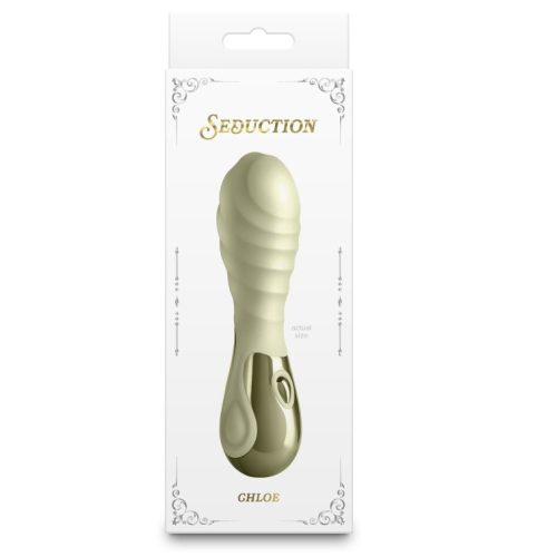 Seduction - Chloe - Metallic Cream - Szilikon vibrátor 13,8 cm