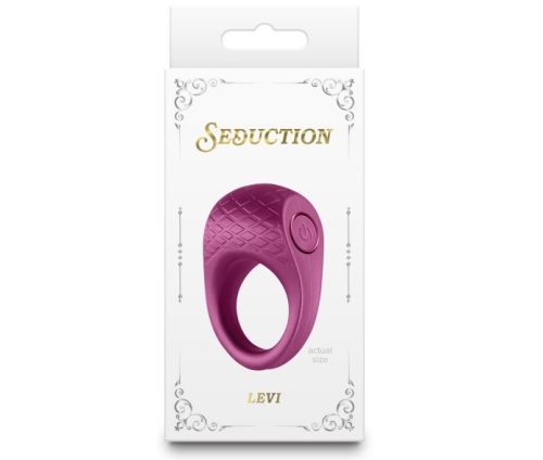 Seduction - Levi - Metallic Burgundy - Vibrációs péniszgyűrű