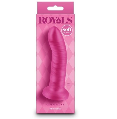 Royals - 5" Charlie -  Metallic Pink - Élethű dildó 13,7 cm