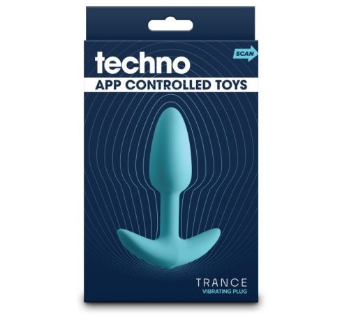 Techno - Trance - Blue - App vezérelt, vibrációs anál plug 10,9 cm