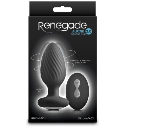Renegade - Alpine 2.0 - Black - Vibrációs anál plug 10,7 cm