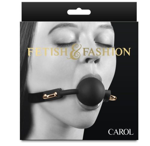 Fetish & Fashion - Carol - Black - Fám és műbőr szájpecek