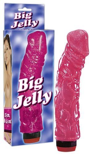 Vibrator Big Jelly Pink - Élethű vibrátor 23 cm
