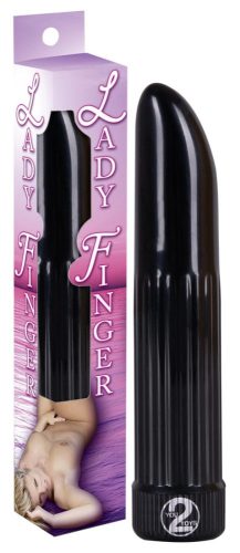 Vibr Ladyfinger black - Rúdvibrátor 13 cm