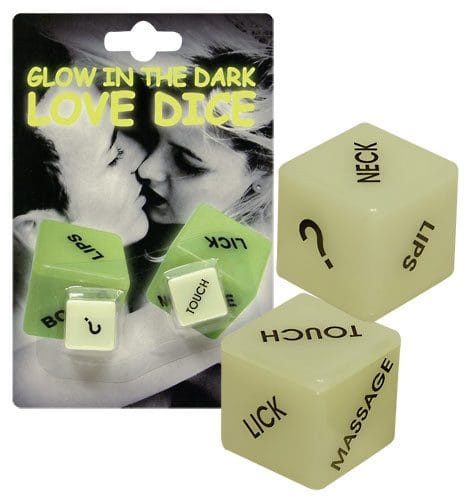 Love Dice Glow In The Dark - Erotikus kockajátékhot, dobókocka