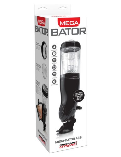 Mega-Bator Ass  Black/ Clear - MAszturbátor, ánusz