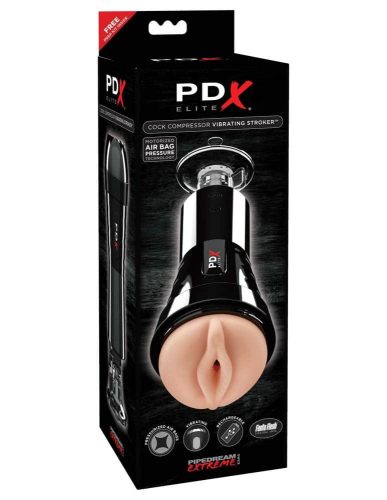 Cock Compressor Vibrating Stroker   Light/Black - Maszturbátor