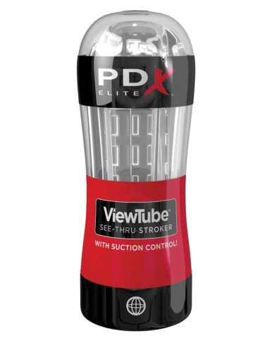 Viewtube See-Thru Stroker Red/Clear - Élethű vagina