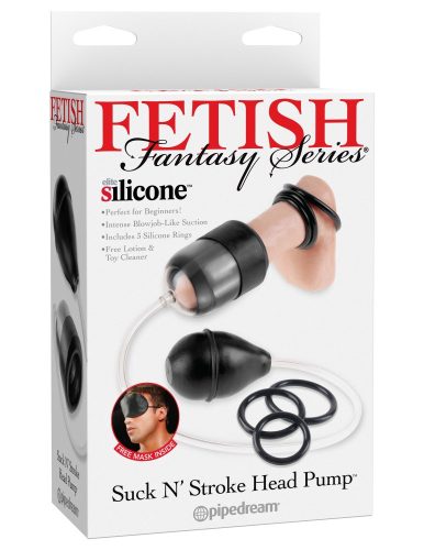 Suck N' Stroke Head Pump  Clear/Black - Péniszpumpa